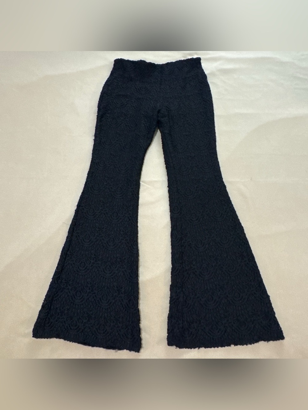 H&M Coachella collaboration - Black Lace-Texture Flare Festival Pants